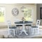 International Concepts 36 in. Round Extension Dining Table with 4 Madrid LadderBack Chairs - 5 Piece Dining Set K05-36RXT-C2-4 - alternate 1